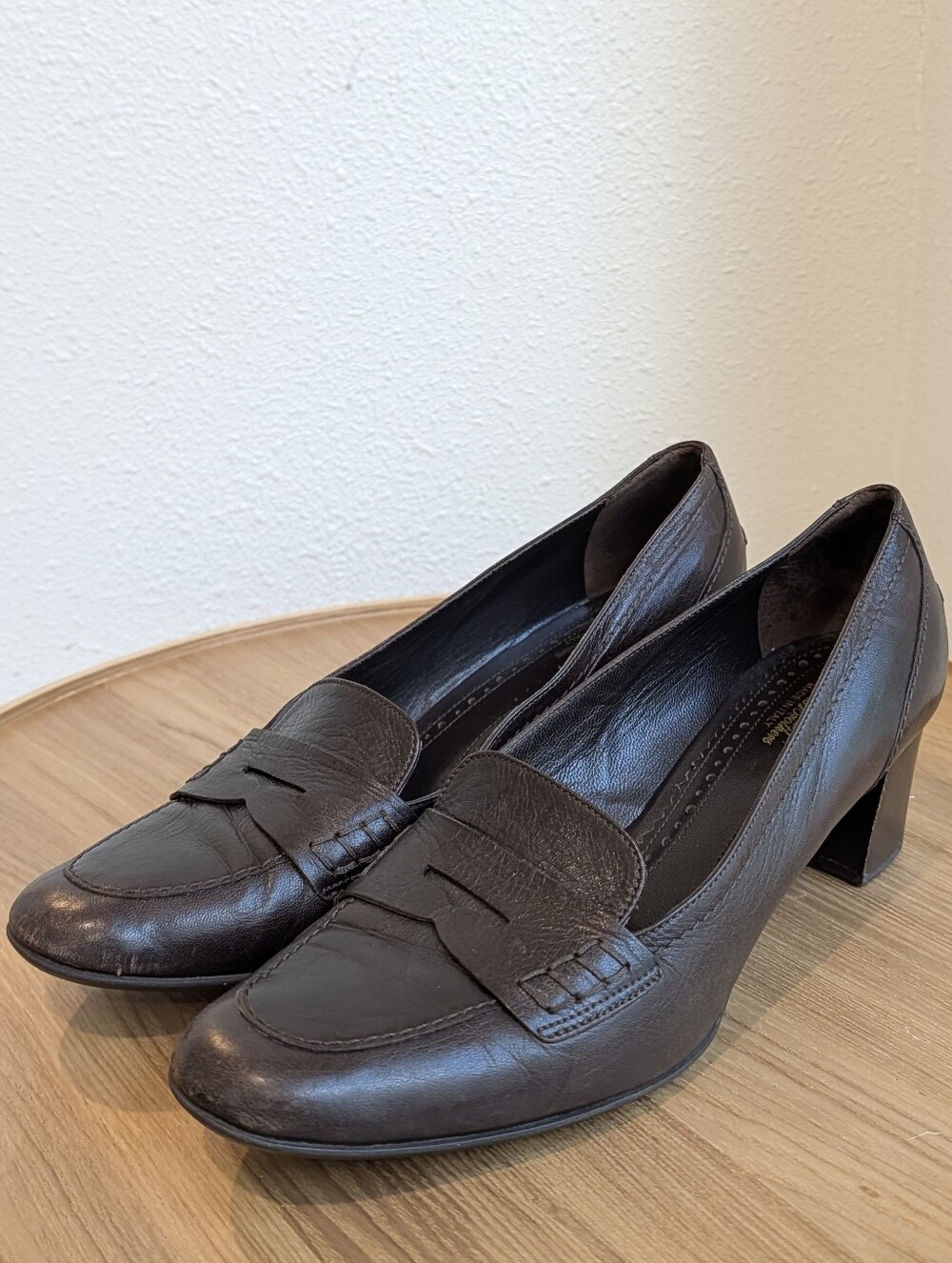 Brooks Brothers Dark Brown Leather Loafer Pump